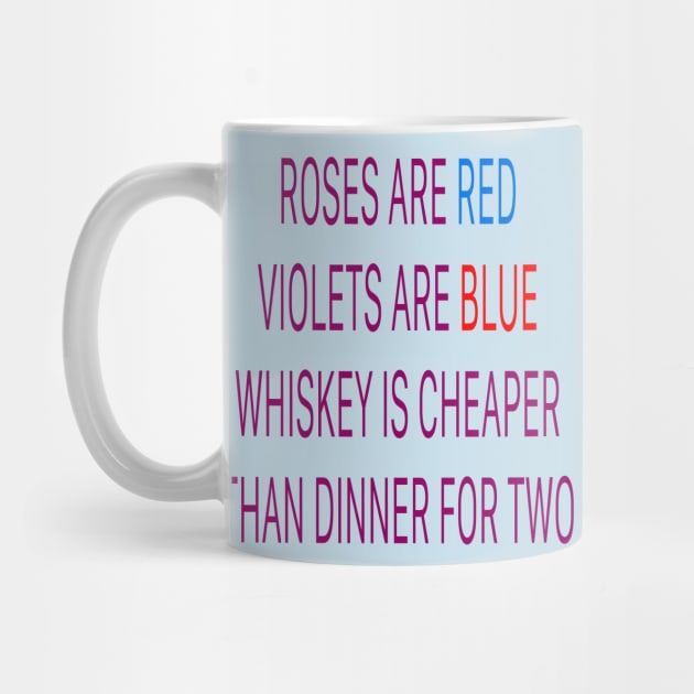 Roses are red violets are blue Whiskey is cheaper than dinner for two by sailorsam1805